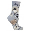 Pekingese Grey Socks
