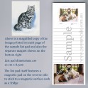 Grey Tabby Cat List Pad with Magnet