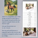 Horse and Dog in Field List Pad with Magnet