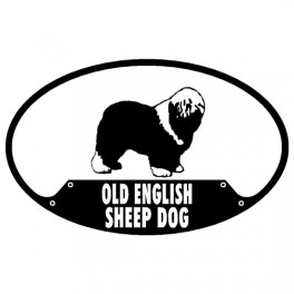Old English Sheepdog Euro Sticker