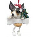 Fox Terrier Dangling Legs Christmas Ornament - 12.5 cm (h) 9 cm (w)
