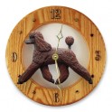Poodle Hand Made Wooden Clock